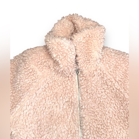 A New Day Light Pink Fuzzy Faux Fur Sherpa Women’s Jacket Coat Size Medium - Picture 6 of 16